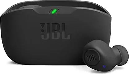 JBL Wave Buds – Kabellose In-Ear Ohrhörer mit IP54 und IPX2 Wasserdichtigkeit – Kraftvoller Bass und 32 Stunden Akkulaufzeit – Schwarz