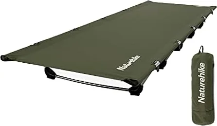 Naturehike Campingbett Ultraleichtes Feldbett Tragbares Klappbett für Erwachsene Schlafen Belastbarkeit bis 150kg Campingliege für Zelten Wandern Home Rucksackreisen Büro-Mittagspause-Bett