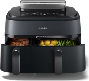 Philips Steam Airfryer 5000 Heißluftfritteuse, Schwarz, 9 L