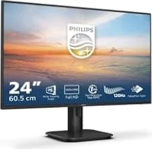 PHILIPS 24E1N1100A - 24 Zoll Full HD Monitor, eingeb. Lautsprecher, 1 ms Reaktionszeit (1920x1080, 120 Hz, VGA, HDMI 1.4) schwarz