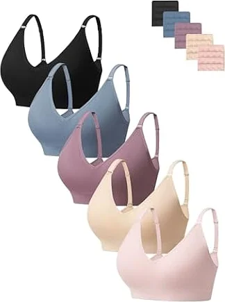 HBselect BH Damen ohne Bügel, weich gepolsterter Bustier Damen Baumwolle