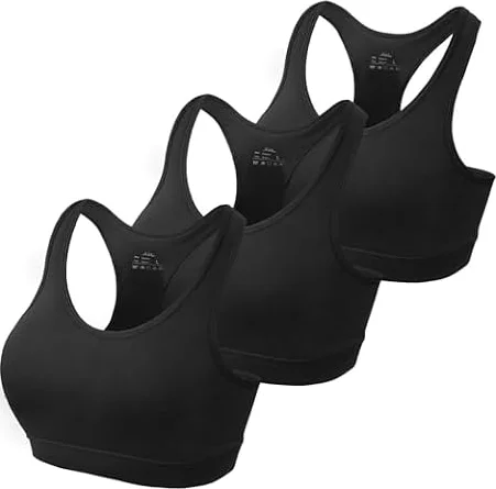 HBselect Sport BH Bustier Damen Bralette Nathloser mit Polstern Sportbekleidung Polyesterfaser ohne Bügel atmungsaktiv Joggen Yoga Jumping Fitness