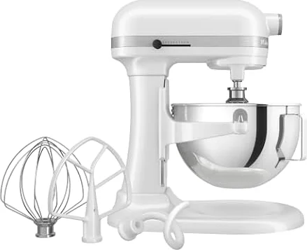 KitchenAid HEAVY DUTY KÜCHENMASCHINE MIT SCHÜSSELHEBER 5,2 L - WEISS 5KSM55SXXEWH