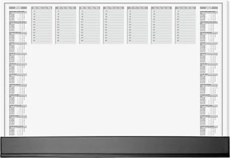 SIGEL Papier-Schreibtischunterlage DIN A2 Kalender 2026-2027 Schutzleiste