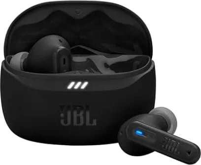 JBL Tune Beam 2, Kabellose Bluetooth-In-Ear-Kopfhörer mit Noise-Cancelling, 48 h Wiedergabezeit, IP54 wasser - und staubgeschützt, Multipoint-Verbindung, ergonomisches Design, Schwarz