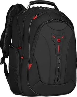 WENGER Pegasus Deluxe Laptop-Rucksack, Notebook 14 bis 16 Zoll, Tablet bis 10 Zoll, 25 l, Damen Herren, Business Uni Schule Reisen, Schwarz, 606492