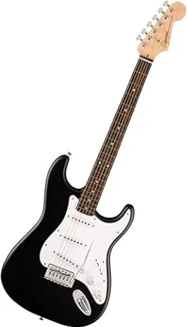 Squier by Fender Debut Stratocaster Einsteiger-E-Gitarre, Schwarz