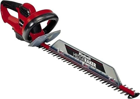 Einhell Elektro-Heckenschere GC-EH 6055/1 (600 W, 2.800 Schnitte/Min., Schnittgutsammler, Kabelzugentlastung, Zusatzhandgriff, Softgrip, Zweihand-Sicherheitsschalter)