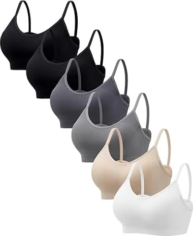 HBselect Burstier Damen Baumwolle, BH Damen ohne Bügel Seamless BH Damen