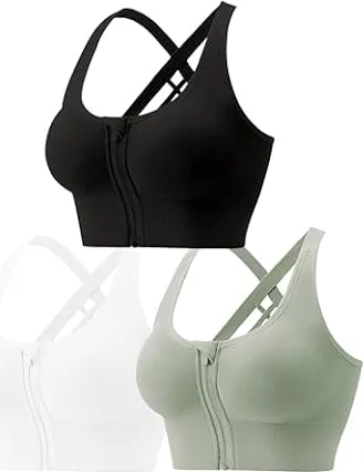 Heersan Damen Sport BH Starker Halt, Push-up Yoga BHS, ohne Bügel Sport Bra