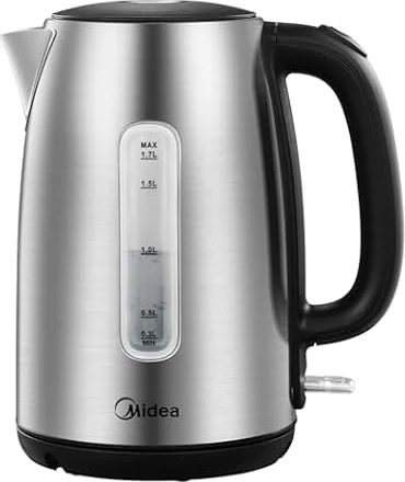 Midea Wasserkocher Edelstahl 1.7L, 2200W, BPA-frei, LED-Leuchtanzeige