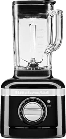 KitchenAid Standmixer mit 1,4 L Glaskrug - Artisan - Kompakter Hochleistungsmixer 1200 W - Food Processor zum Schneiden, Hacken und Reiben - Smoothie maker - Onyx schwarz