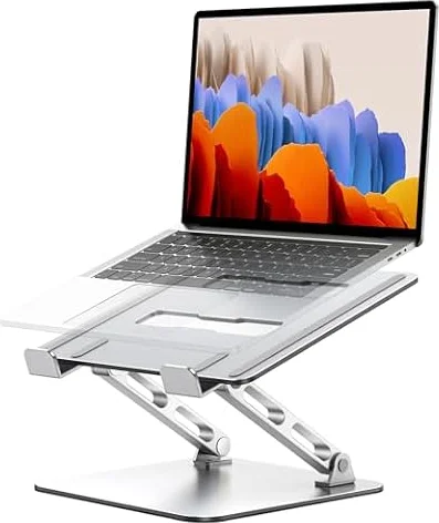 Babacom Laptop Ständer Höhenverstellbar mit Doppelstangen-Unterstützung
