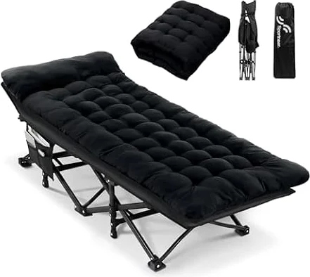 Sportneer Feldbett XXL mit Matratze, 71/81cm Klappbett Gästebett bis 204KG