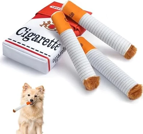 Wdmiya Lustiges Hundespielzeug-Zigarette Quietschend