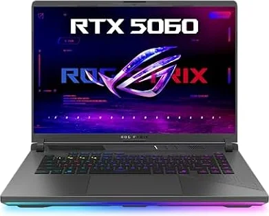 ASUS ROG Strix G16 G614FM Laptop | 16" WUXGA 165Hz/3ms 16:9 IPS Display | AMD Ryzen 9 9955HX | 16GB RAM | 1TB SSD | NVIDIA RTX 5060 | Win11 Home | QWERTZ | Eclipse Gray | 3Monate GamePass