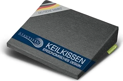 Beautissu Sitz Keilkissen formstabil ergonomisch für Stuhl Bürostuhl Home