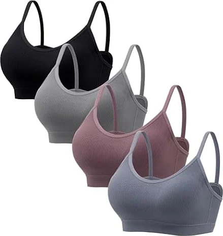 HBselect Burstier Damen Baumwolle, BH Damen ohne Bügel Seamless BH Damen