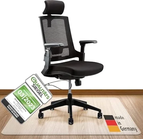 Königwerk Bodenschutzmatte Bürostuhl 100 x 120 cm milchweiß, rutschfest