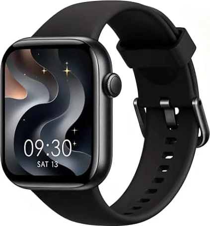 Smartwatch Damen Herren, 1,85" HD Touch Fitnessuhr mit Telefonfunktion, 140+Sportmodi Smart Watch Fitness Tracker mit Pulsmesser Schlafmonitor Schrittzähler, IP68 Wasserdicht Sportuhr für iOS Black