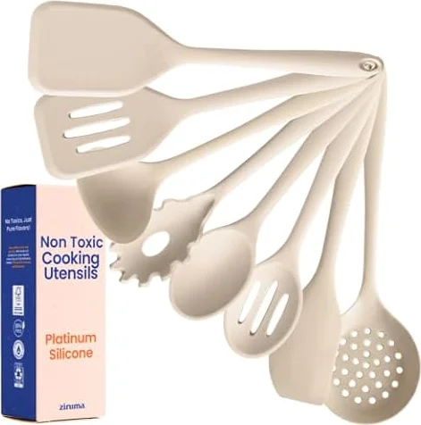 Ungiftiges Platin-Silikon-Kochutensilien-Set, 8-teilig Ziruma