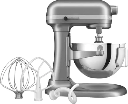 KitchenAid HEAVY DUTY - KÜCHENMASCHINE MIT SCHÜSSELHEBER 5,2 L - KONTUR SILBER 5KSM55SXXECU