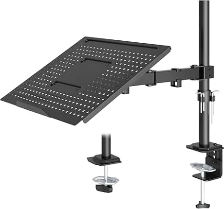 Redbat Monitorarm mit Laptopablage 13-32 Zoll, für Notebooks bis 16 Zoll