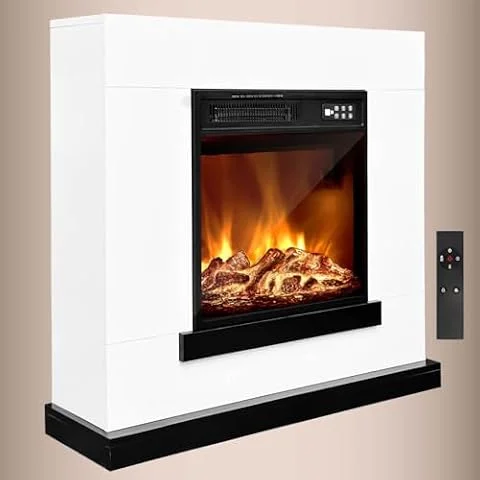 Ambiness Elektrokamin | 2 Heizstufen | 900W - 2000W | viele Modelle | LED - 3D Flammeneffekt mit Farbwechsel | inkl. Fernbedienung Timer & Thermostat | Überhitzungsschutz | Flair