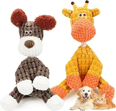 Ufdeoton 2 Stück Hundespielzeug Unzerstörbar 2025 New Spielzeug Hunde Dog Toys Hundespielzeug Quietschend Welpenspielzeug für Kleine Mittelgroße und Große Hunde