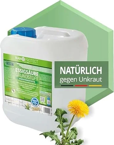 Nanoprotect 5L Unkrautvernichter Grundstoff Essig - Biologisch abbaubar