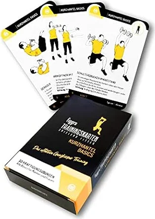 figgrs® Kurzhantel - 57 Trainingskarten mit 50 Fitnessübungen für effektives Ganzkörpertraining I Sport für zuhause & überall I Kurzhanteltraining für Männer und Frauen