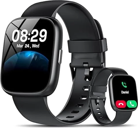 Smartwatch Damen Herren, 1.83" HD Fitness Tracker mit Alexa/Telefonfunktion