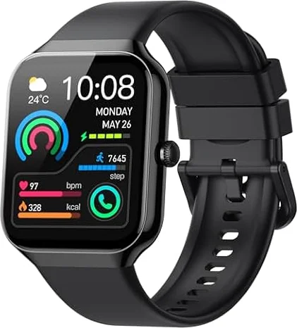 Jugeman Smartwatch Herren Damen 1,96" HD Touchscreen mit Telefonfunktion