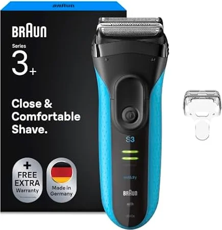 Braun Rasierer Herren Elektrisch Series 3+, Rasierapparat, 3040si, Blau