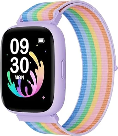 BIGGERFIVE Smartwatch Kinder, 1,8" Fitness Uhr Schrittzähler, 24/7 Puls