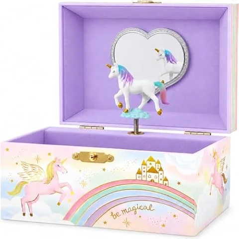 Giggle & Honey® Schmuckkästchen Mädchen Musik Box & Einhorn