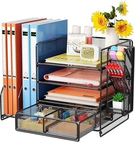 Casavibe Schreibtisch Organizer mit Aktenhalter - 5-Tier