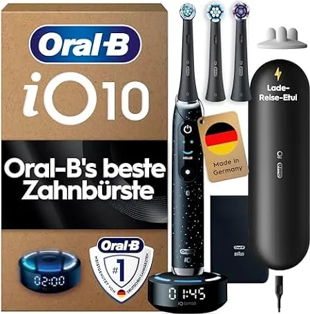 Oral-B iO Series 10 Elektrische Zahnbürste, Schwarz