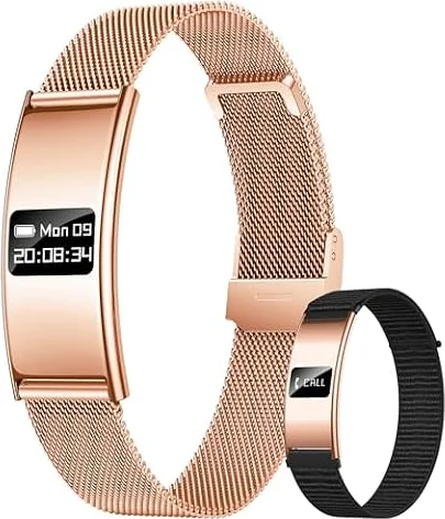 Smartwatch Damen Fitness Tracker Armband: Schrittzähler Damenuhr Fitnessuhr Smart Watch mit Herzfrequenz HRV SpO2 Schlaf Monitor Sportmodi 5ATM Wasserdicht Leicht Slim Digital band für iOS Android