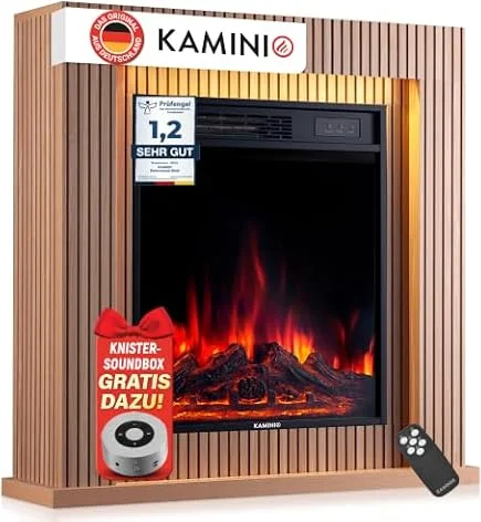 KAMINIO® Matti MODERN 32 Paneel Elektrokamin mit Heizung [Standkamin]