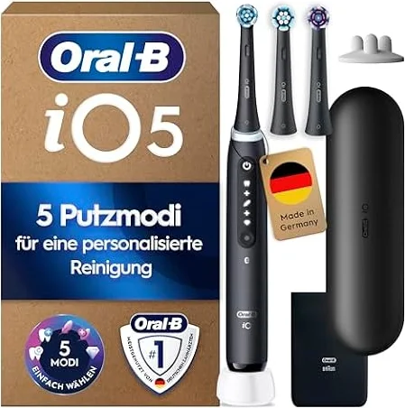 Oral-B iO Series 5 Elektrische Zahnbürste, Schwarz