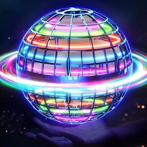 Ivtivfu Fliegender Ball Spielzeug (Blau, Verbessert), LED Hover Orb