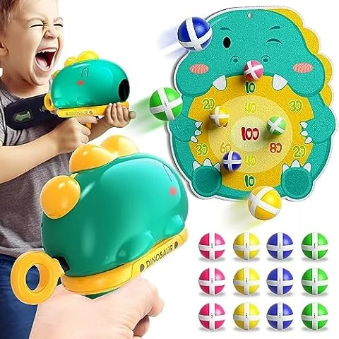 Dinosaurier Dartscheibe Schießspielzeug, Wurfspiel für Kinder 3 4 5 Jahre