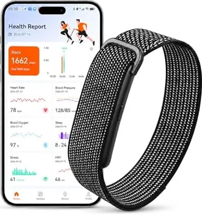 Fitness Tracker ohne Display mit 176+ Sportmodi, KI-Analyse, 42 Tage Akku
