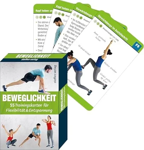 Beweglichkeit: 55 Trainingskarten für Flexibilität & Muskelentspannung (Trainingsreihe von Ronald Thomschke) : 55 Trainingskarten für Flexibilität & Entspannung