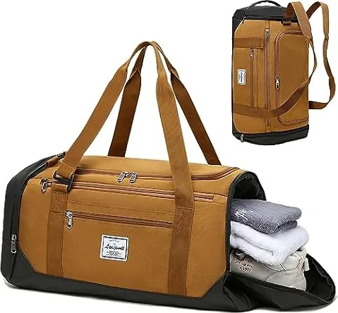 Laripwit Sporttasche Herren 40L Reisetasche Rucksackfunktion mit Schuhfach