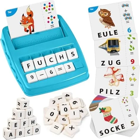 Joozmui Geschenk Mädchen 3 4 5 6 7 8 Jahre, Buchstaben Lernen Spielzeug ab 3-8 Jahre Junge Spiele ab 3-8 Jahre Geschenk Junge 3-8 Jahre kinderspielzeug ab 3-6 jahre Geburtstagsgeschenk