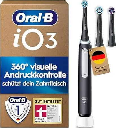 Oral-B iO Series 3 Elektrische Zahnbürste, Schwarz