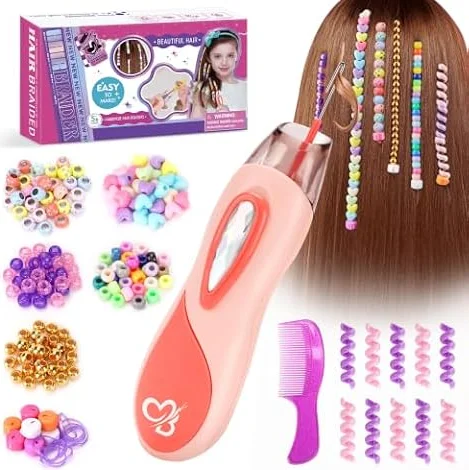 Geschenk Mädchen 5 6 7 8 9 10 Jahre: Haarschmuck Mädchen DIY Haarperlen Set
