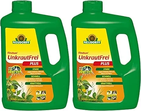 Neudorff Finalsan UnkrautFrei Plus Konzentrat, kraftvoller Unkrautvernichter, der bis in die Wurzel wirkt. Schnell wirkender Unkraut Entferner 2x 2 Liter